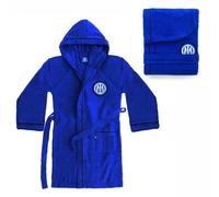Accappatoio F.C Inter bambino in microspugna di cotone Blu 4 6 8 10 12 14 anni