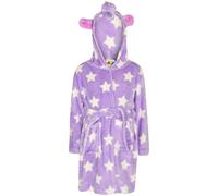 Accappatoio Fleece Per Bambine 3D Animale Unicorno Lilla Con Stelle