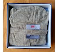 Gabel - Accappatoio adulto unisex in spugna di puro cotone idrofilo, tinta unita, peso spugna 380 gr/mq, ampie tasche, cintura e pratico cappuccio, anche come vestaglia.
