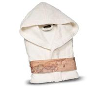 Accappatoio in Cotone Geo Classic 1 lviero Martini Avorio/S/M