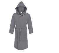 Accappatoio in Microfibra Unisex Uomo Donna con Borsetta IRGE (L, Grigio)