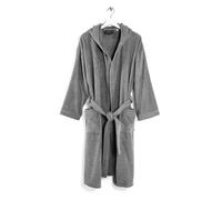 Accappatoio in spugna con cappuccio e tasche Caleffi grigio