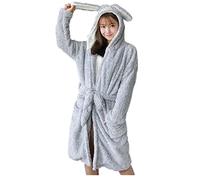 Accappatoio Inverno Pigiami Pigiameria Vestaglia Da Notte Vestaglia Da Donna Autunno E Inverno In Velluto A Doppia Faccia In Pile Di Corallo Con Cappello, Simpatico Pigiama Di Coniglio, Accappatoio Sp