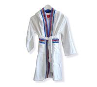Accappatoio JUNIOR spugna con cappuccio GABEL Pongo bianco