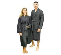 ACCAPPATOIO L/XL 360 gr/mq Nido d'ape 100% cotone Grigio