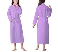 Accappatoio leggero da donna in cotone, for primavera e estate, sottile, pigiama, abbigliamento da casa, accappatoio da doccia, camicia da notte lunga for donna, con cintura for una vestibilità regola