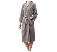 Accappatoio leggero da donna in poliestere, for primavera e estate, sottile, pigiama, abbigliamento da casa, accappatoio da doccia, camicia da notte lunga for donna, con cintura for una vestibilità re