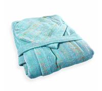 Accappatoio leggero da donna in spugna turchese FASHION Carrara