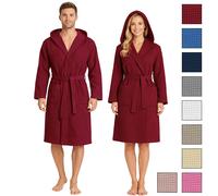 Accappatoio Nido d’Ape Unisex Uomo Donna leggero con Cappuccio e tasche 7170