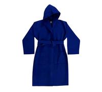 ACCAPPATOIO NIDO D'APE UOMO DONNA ZUCCHI SOLOTUO CON CAPPUCCIO TAGLIA XXL 58 / 60 BLU PURO COTONE PIQUET