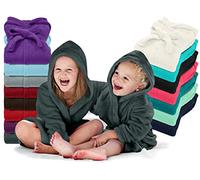 Accappatoio per bambini Emily's Check - Morbido pile per bambini e bambine 1522.2202, 6-8 anni, turchese