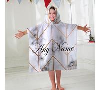 Accappatoio Personalizzato Per Bambini In Rosa Oro E Marmo