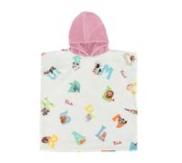 ACCAPPATOIO PONCHO ALFABETO COTONE IDROFILO TRUDI - ROSA CHIARO