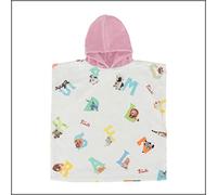 ACCAPPATOIO PONCHO ALFABETO COTONE IDROFILO TRUDI - ROSA CHIARO