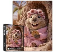 Accappatoio rosa castoro 1000 pezzi puzzle per adulti savana africana sfondo arte puzzle impegnativo giochi di attività familiari colorato fai da te puzzle per la decorazione della casa regali 50,8 cm