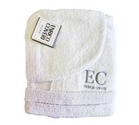Accappatoio Spugna Di Cotone Uomo Donna Con Cappuccio Enrico Coveri Bianco S/M