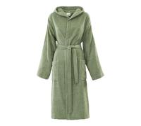 Accappatoio Uomo Donna in microspugna 100% cotone 260 grammi con cappuccio e tasche Journey (IT, Testo, L, Regular, Regular, 4-Salvia)