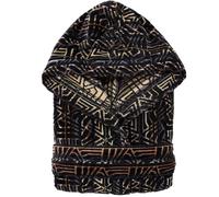 Accappatoio uomo donna in spugna velour cinigliato con cappuccio Jacquard 7126