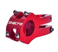 Accarugty Attacco manubrio in lega di alluminio per bici da strada e mountain bike, lunghezza 35 mm, morsetto per manubrio da 25,4 mm, forcella sterzo da 28,6 mm, cavo (rosso)