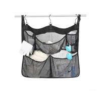 Accarugty Borsa a rete laterale per piscina, 60 x 60 cm, organizer da appendere, per asciugamani, giocattoli, chiavi, contenitore multi-griglia in PVC traspirante, per piscine interrate