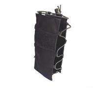 Accarugty Borsa elastica per bottiglia d'acqua, tattica - Molle - Portabottiglie con cintura regolabile, borsa per idratazione compatta da escursionismo, 600 ml, fondina in nylon (nero)