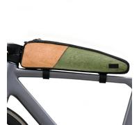 Accarugty Borsa per tubo superiore della bicicletta, impermeabile, con tasca a rete rapida, sottile, leggera, per mountain bike e bici da strada, cinghie regolabili, verde