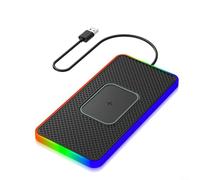Accarugty Caricabatterie da auto wireless per veicoli con ricarica rapida da 15 W, cuscinetto antiscivolo per tenere i dispositivi in modo sicuro e luce LED per indicare lo stato di carica (USB 30 cm)