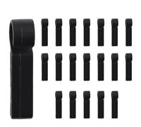 Accarugty Clip per faro casco, ganci in plastica antiscivolo per cappelli rigidi, staffe di montaggio sicure per sicurezza, fissaggio duraturo per campeggio e costruzione, confezione da 20