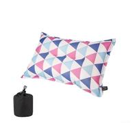 Accarugty Cuscino gonfiabile automatico, cuscino da viaggio portatile con tessuto ad alta resilienza per campeggio, escursionismo, pausa pranzo e avventure all'aria aperta (blu e bianco)