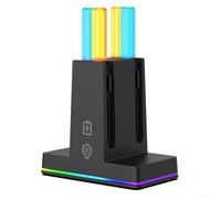 Accarugty Dock di ricarica per controller per Switch 2 - Stazione di ricarica rapida USB-C per un massimo di 4 Joy-Con, modalità di illuminazione RGB e protezione da sovraccarico