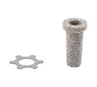 Accarugty Elemento filtrante del regolatore di immersione subacquea dell'acciaio inossidabile, deflettore della valvola di riduzione della pressione del primo stadio 10X18Mm per uso in acqua salata