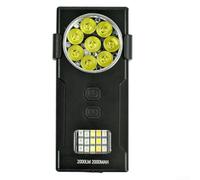 Accarugty Lampada frontale a LED ricaricabile, 2000 lumen, ultra luminosa, impermeabile, USB-C, lampada da lavoro per escursionismo, corsa, pesca, torcia portatile a mani libere con base magnetica