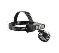 Accarugty Lampada frontale ricaricabile con ventilatore, sensore di onda LED, raffreddamento regolabile per pesca notturna, campeggio, escursionismo, torcia USB-C impermeabile, doppia modalità
