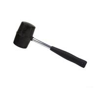 Accarugty Martello ammortizzante con manico in acciaio, martello in gomma per picchetti da tenda, martello con viso morbido non rimbalzo, martello in gomma per installazione di pavimenti, livellamento