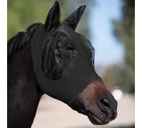 Accarugty Maschera antimosche per cavalli, con orecchie, in morbida rete traspirante, protezione per il viso per sole e insetti, design elastico confortevole per la cura quotidiana, 4 colori