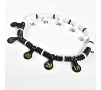 Accarugty Porta-biliardo con perline da 93 cm, per tavoli da biliardo, segnapunti manuale professionale con fibra resistente all'usura, perline lisce scorrevoli, per sale giochi al coperto