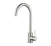 Accarugty Rubinetto miscelatore per lavabo da cucina in acciaio inox 304, struttura piatta a tripla via, regolazione dell'acqua calda e fredda, per la pulizia di verdure e piatti (1)