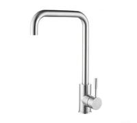Accarugty Rubinetto miscelatore per lavabo da cucina in acciaio inox 304, struttura piatta a tripla via, regolazione dell'acqua calda e fredda, per la pulizia di verdure e piatti (2)