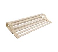 Accarugty Scolapiatti da sopra il lavello, scolapiatti pieghevole arrotolabile per lavello da cucina, salvaspazio in alluminio e silicone, organizer antiscivolo per piatti e ciotole, 45 cm (bianco)