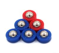 Accarugty Shuffleboard Pucks set di ricambio, dischi di plastica da 23 mm con nucleo hardware, confezione da 8 accessori per gioco rosso e bianco per macchina da calcio balilla interna