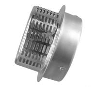 Accarugty Tappo per camino in acciaio inox con fissaggio a molla per installazione a parete esterna e uscita dell'aria in rete protettiva (190 mm)