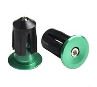 Accarugty Terminali per manubrio della bicicletta, in lega di alluminio, per manubri da 22-24 mm, accessori per ciclismo, nero, arancione, oro, rosso, argento, rosa, verde, blu, viola (verde)