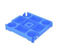 Accarugty Vassoio da tavolo per ombrellone da spiaggia con 4 portabicchieri, scomparti per snack, slot per telefono per pali da 1,9 a 4,1 cm