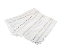 Accattivante tovaglia in filato color caramella arcobaleno adatta a varie dimensioni per tavolini da caffè per decorare la casa (100 x 140)