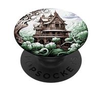 Accattivante vecchia casa abbandonata con un'atmosfera PopSockets PopGrip Adesivo