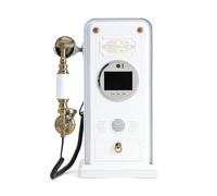 Accedi Telefono per ricevimenti di nozze, Bianco | Dispositivo di videomessaggio 1080P con lo schermo e l'inizio del ricevitore per le tabelle degli eventi