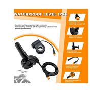 Acceleratore A Manopola Completa A 3 Pin per Qlife, Kit Acceleratore per Ebike 12V-72V per Scooter Elettrici Jasion per HappyRun Freego Dirt Bike.