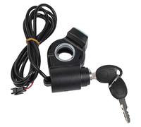 Acceleratore a pollice con voltmetro digitale a batteria e blocco chiave di alimentazione per scooter elettrici compatibile con manubri da 22 mm, gamma di tensione 12 V 84 V