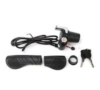 Acceleratore con impugnatura girevole per bici elettrica da 36 V con manubrio Ebike con display LCD e serratura a chiave