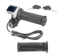 Acceleratore elettrico Fydun, manubrio con impugnatura dell'acceleratore per bici elettrica, acceleratore a mezza torsione 36V con indicatore di alimentazione a LED Blocco a chiave per scooter per bic